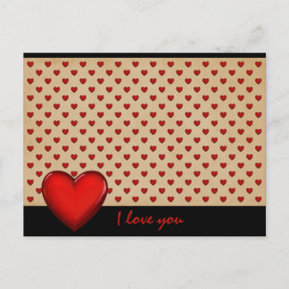 Retro-Herzen - Ik hou van je * Briefkaart