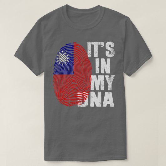 Retro het in mijn DNA Taiwan vingerafdrukTaiwanese T-shirt (Design voorkant)