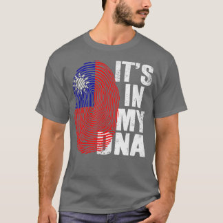 Retro het in mijn DNA Taiwan vingerafdrukTaiwanese T-shirt