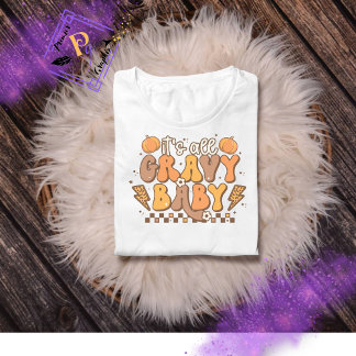Retro Het is allemaal Gravy Baby Thanksgiving T-shirt