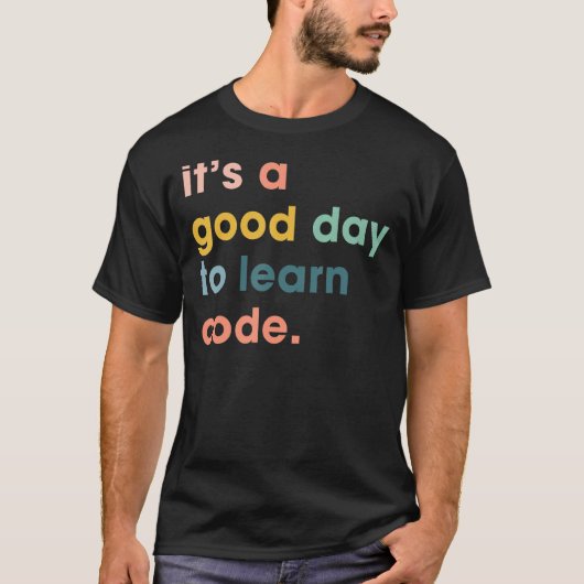 Retro Het is een goede dag om Code STEM-leraar te T-shirt (Voorkant)