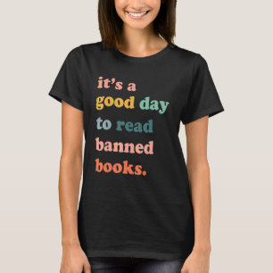 Retro Het is een goede dag om de bibliotheek met v T-shirt