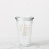 Retro Het is een goede dag om een goede dag te heb Acryl Drinkbeker (Achterkant)