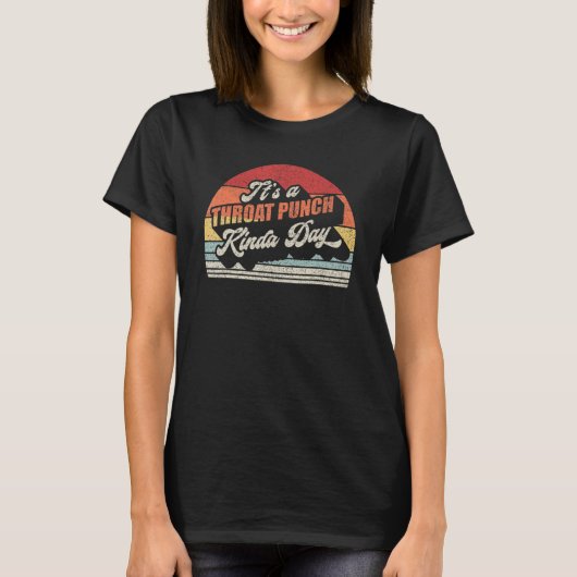 retro Het is een keelpunch soort dag T-shirt (Voorkant)