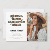 Retro Het is Ik Verjaardag Meisje Foto Kaart (Voorkant)