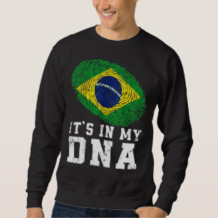 Retro Het is in mijn DNA Brazilië vlaggenpatriotti Trui