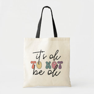 Retro Het is OK om niet OK Canvas tas te zijn
