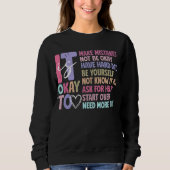 Retro Het is oké Geestelijke Gezondheid Sweatshirt (Voorkant)