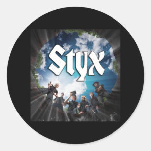 Retro het klassieke STYX-band muziekcadeau voor ve Ronde Sticker