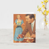 Retro Het koppel dat samen feesten blijft samen Kaart (Gele Bloem)