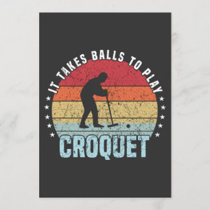 Retro het vergt bakken om Croquet te spelen Kaart