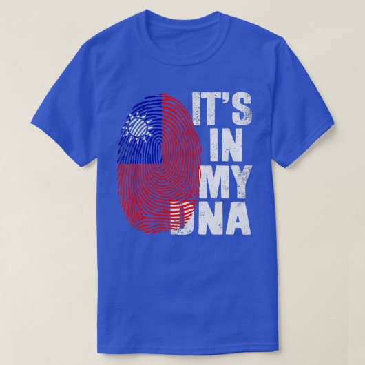 Retro Het zit in mijn DNA Taiwan vingerafdruk Taiw T-shirt (Design voorkant)