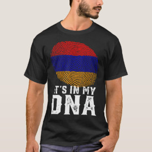 Retro het zit in mijn DNA vingerafdruk Armenië vla T-shirt