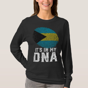 Retro het zit in mijn DNA vingerafdruk Bahamas vla T-shirt