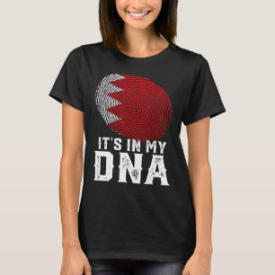 Retro het zit in mijn DNA vingerafdruk Bahrein vla T-shirt