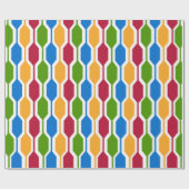 Retro Hexagons Cadeaupapier (Vlak)