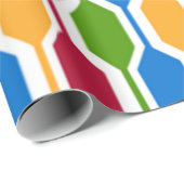 Retro Hexagons Cadeaupapier (Rol Hoek)