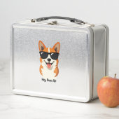 Retro Hey, Paws Omhoog Corgi met Zonnebril Schatti (In situ)
