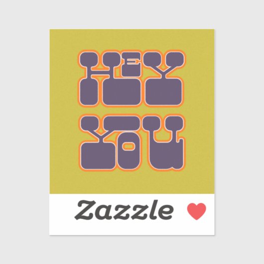 Retro Hey Sticker (Vel)