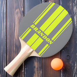 Retro HI VIS Board Strepen met Naam Tafeltennisbatje