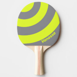 Retro HI VIS Drie Cirkel Streep met Naam Tafeltennisbatje
