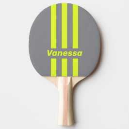 Retro HI VIS Drie Pin Strepen met Naam Tafeltennisbatje