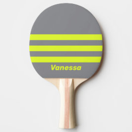 Retro HI VIS Drie Strepen met Naam Tafeltennisbatje