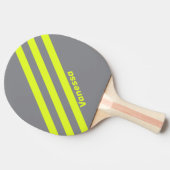 Retro HI VIS Drie strepen met naam Tafeltennisbatje (Zijkant)