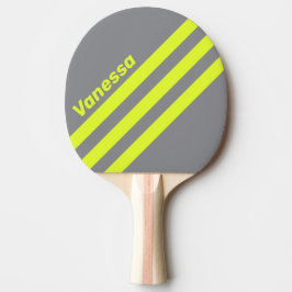 Retro HI VIS Driehoekige Strepen met Naam Tafeltennisbatje