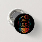 Retro Hiawatha Fietsroute Ronde Button 3,2 Cm (Voorkant /achterkant)