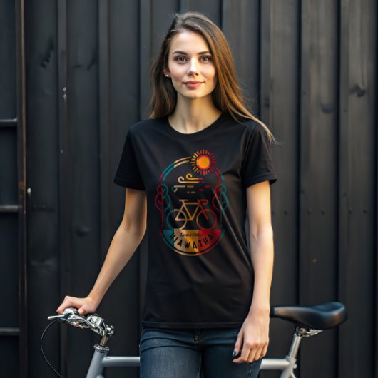 Retro Hiawatha Fietsroute T-shirt