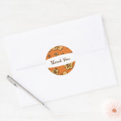 Retro Hibiscus Bloem Tropische Partij Favor Ronde Sticker (Envelop)