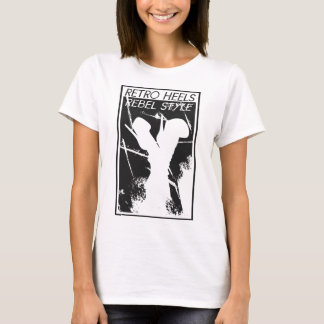 Retro hiel met een grunge rand - tijdloze stijl t-shirt