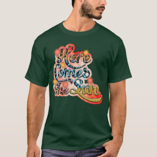 Retro hier komt de Sun Floral Summer Family Vava T-shirt