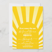 Retro Hier komt de zon Vrijgezellenfeest Kaart (Voorkant)