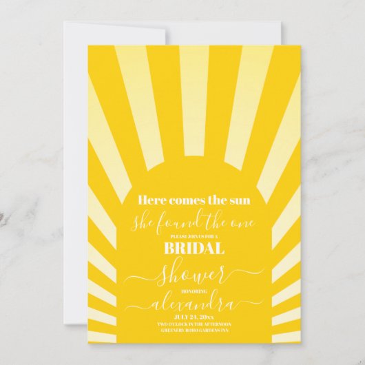 Retro Hier komt de zon Vrijgezellenfeest Kaart (Voorkant)