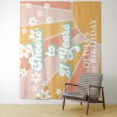 Retro hier komt de zondag van de zondag van de zon wandkleed (In situ)