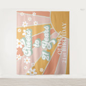 Retro hier komt de zondag van de zondag van de zon wandkleed (Voorkant)