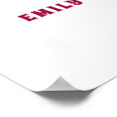 Retro hier komt de zoon welkom in Baby shower Poster (Hoek)