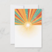 Retro hier komt het Son Baby shower Bedankkaart (Achterkant)