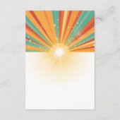 Retro hier komt het Son Baby shower Informatiekaartje (Achterkant)