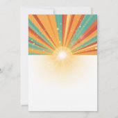 Retro hier komt het Son Baby shower Kaart (Achterkant)