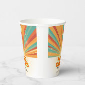 Retro hier komt het Son Baby shower Papieren Bekers (Rechts)