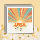 Retro hier komt het Son Baby shower Servet