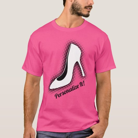 Retro High Hiel-schoen T-shirt (Voorkant)