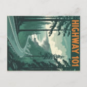 Retro Highway 101 California Coastline Briefkaart (Voorkant)