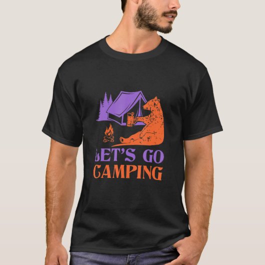 Retro Hiker On Rock Retro Sunset Mountain 2 T-shirt (Voorkant)