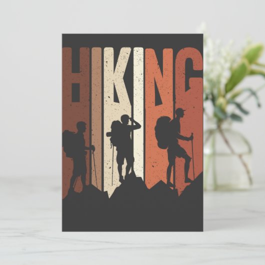 Retro  Hiking Shirt Hiking Thed Adventure Kaart (Staand voorkant)