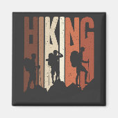 Retro Hiking Shirt Hiking Thed Adventure Magneet (Voorkant)