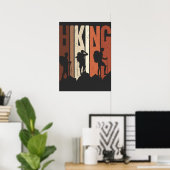 Retro  Hiking Shirt Hiking Thed Adventure Poster (Thuiskantoor)
